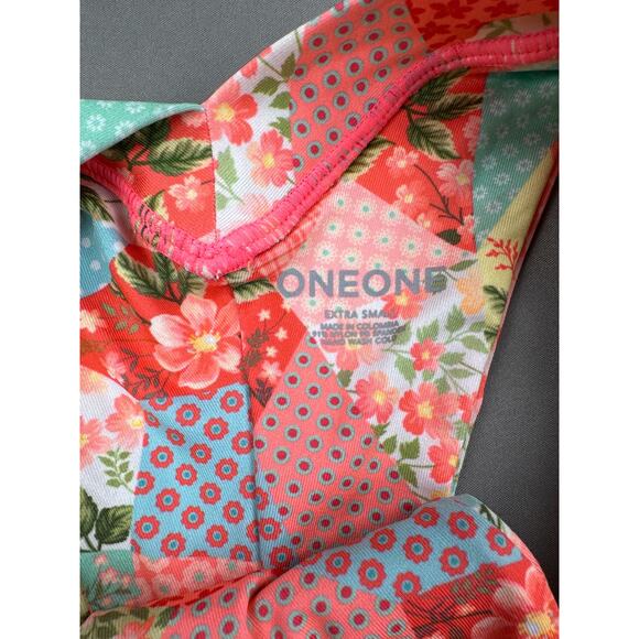 One One Swimwear - Kameron Bikini Top & Jesse Bottoms in Patchwork Multicolor - Picture 2 of 5